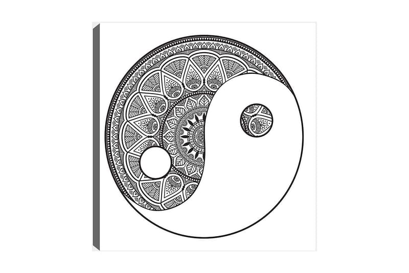 Dekorativ Canvasbilde 30x30 cm, Hvit|Svart