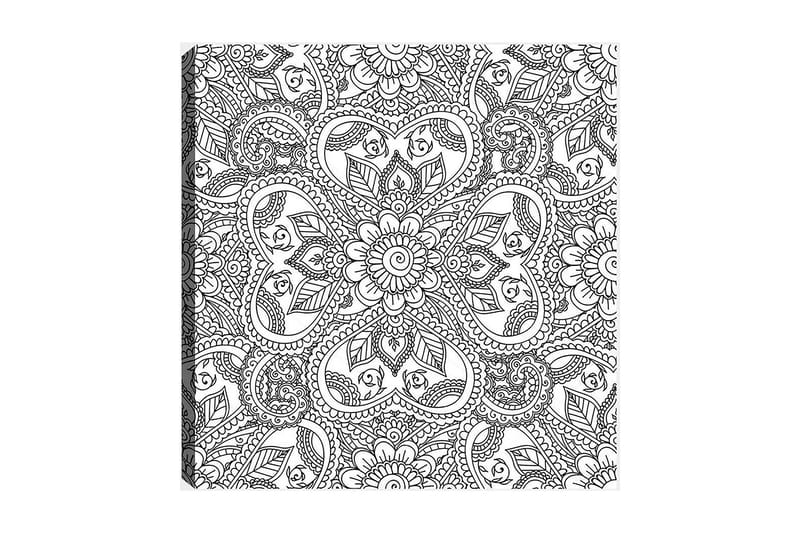 Dekorativ Canvasbilde 30x30 cm, Hvit|Svart