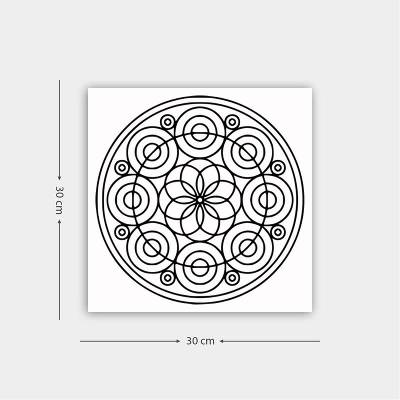 Dekorativ Canvasbilde 30x30 cm - Hvit|Svart - Innredning - Bilder & kunst - Lerretsbilder