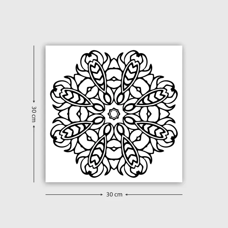 Dekorativ Canvasbilde 30x30 cm - Hvit|Svart - Innredning - Bilder & kunst - Lerretsbilder