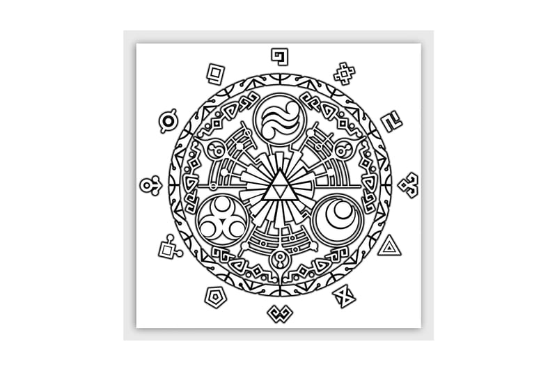 Dekorativ Canvasbilde 30x30 cm, Hvit|Svart