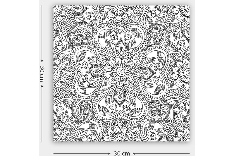 Dekorativ Canvasbilde 30x30 cm - Hvit|Svart - Innredning - Bilder & kunst - Lerretsbilder