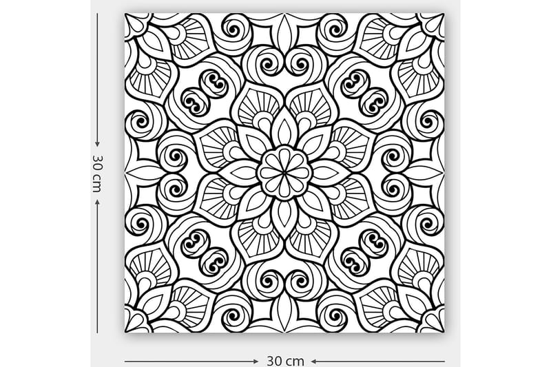 Dekorativ Canvasbilde 30x30 cm - Hvit|Svart - Innredning - Bilder & kunst - Lerretsbilder