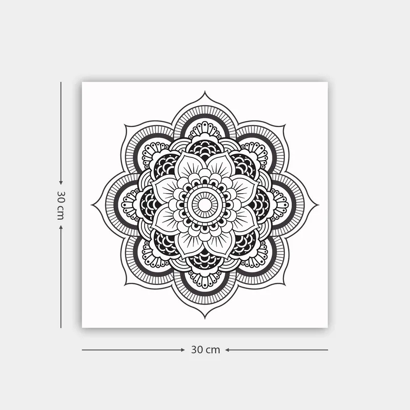 Dekorativ Canvasbilde 30x30 cm - Hvit|Svart - Innredning - Bilder & kunst - Lerretsbilder