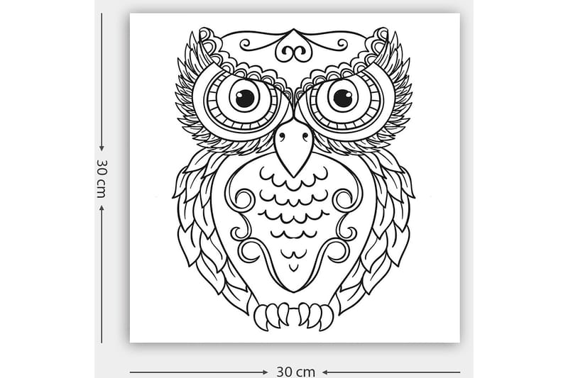 Dekorativ Canvasbilde 30x30 cm - Hvit|Svart - Innredning - Bilder & kunst - Lerretsbilder