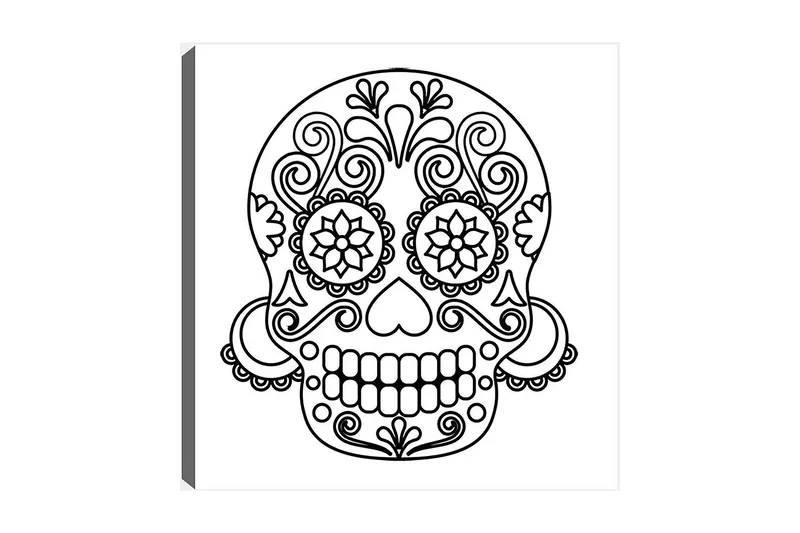 Dekorativ Canvasbilde 30x30 cm - Hvit|Svart - Innredning - Bilder & kunst - Lerretsbilder