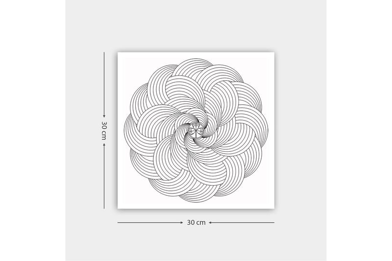 Dekorativ Canvasbilde 30x30 cm - Hvit|Svart - Innredning - Bilder & kunst - Lerretsbilder