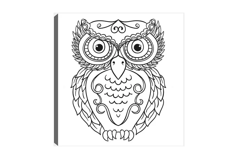 Dekorativ Canvasbilde 30x30 cm, Hvit|Svart