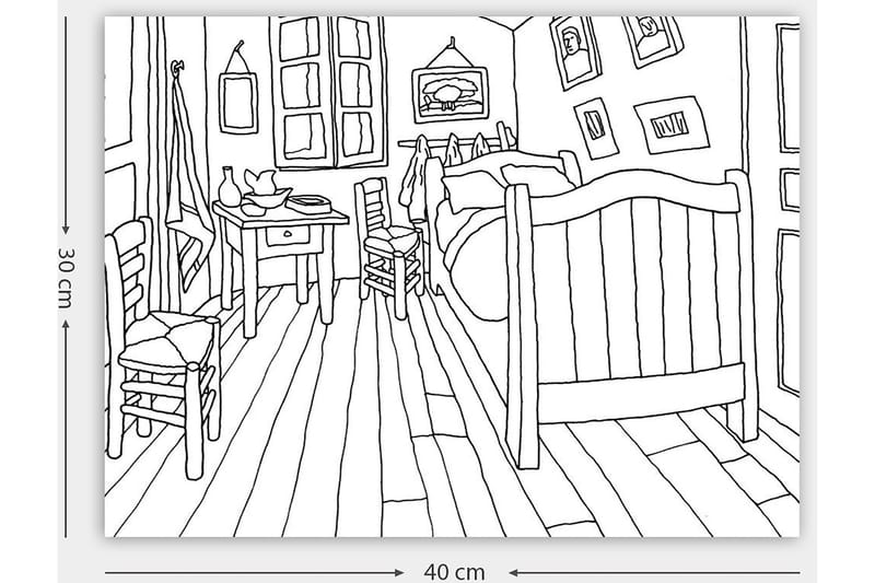 Dekorativ Canvasbilde 30x40 cm - Hvit|Svart - Innredning - Bilder & kunst - Lerretsbilder