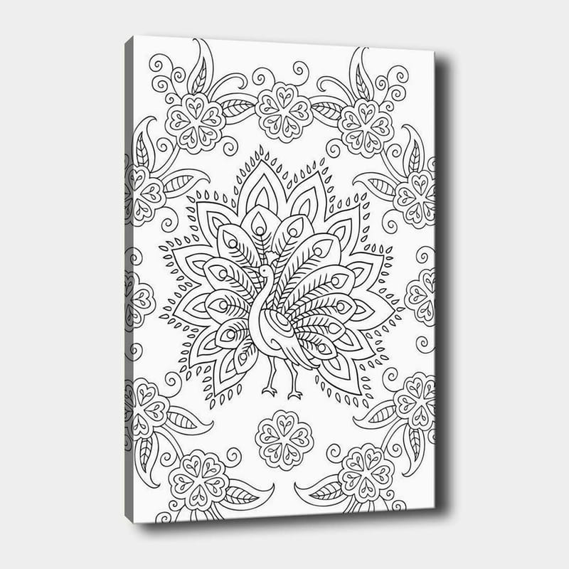 Dekorativ Canvasbilde 30x40 cm - Hvit|Svart - Innredning - Bilder & kunst - Lerretsbilder