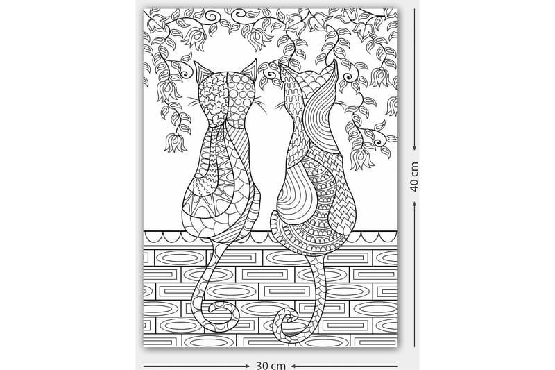 Dekorativ Canvasbilde 30x40 cm - Hvit|Svart - Innredning - Bilder & kunst - Lerretsbilder