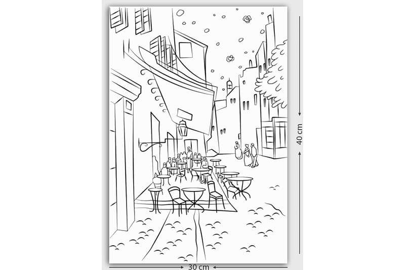 Dekorativ Canvasbilde 30x40 cm - Hvit|Svart - Innredning - Bilder & kunst - Lerretsbilder