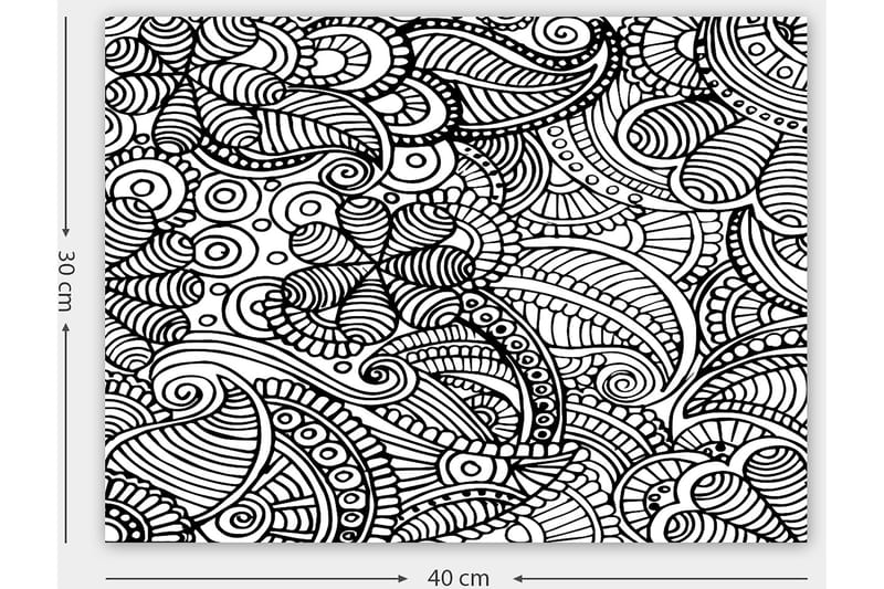Dekorativ Canvasbilde 30x40 cm - Hvit|Svart - Innredning - Bilder & kunst - Lerretsbilder