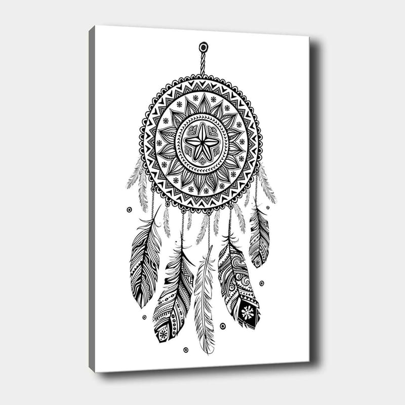 Dekorativ Canvasbilde 30x40 cm - Hvit|Svart - Innredning - Bilder & kunst - Lerretsbilder