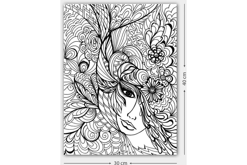 Dekorativ Canvasbilde 30x40 cm - Hvit|Svart - Innredning - Bilder & kunst - Lerretsbilder