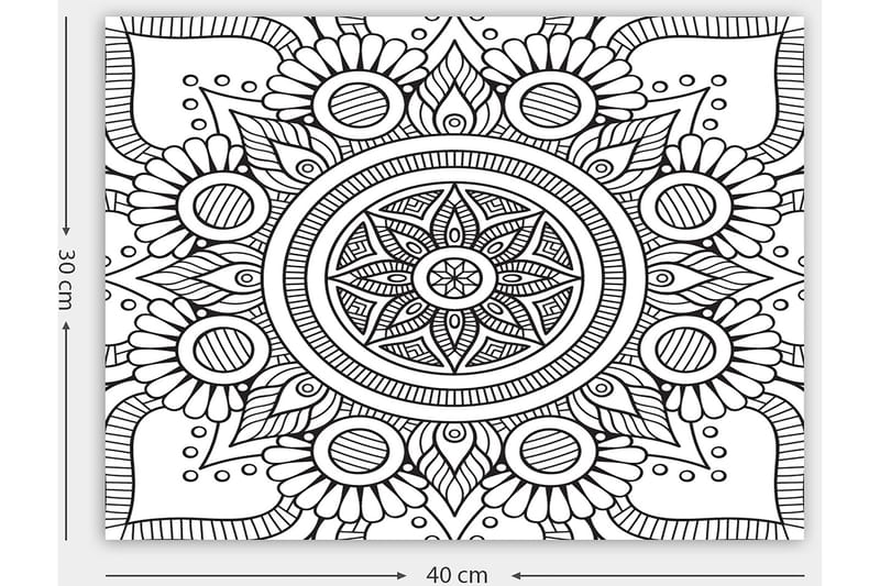 Dekorativ Canvasbilde 30x40 cm - Hvit|Svart - Innredning - Bilder & kunst - Lerretsbilder