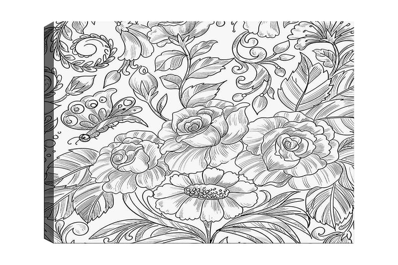 Dekorativ Canvasbilde 30x40 cm - Hvit|Svart - Innredning - Bilder & kunst - Lerretsbilder