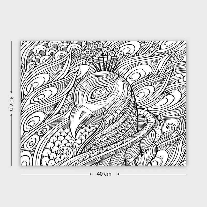 Dekorativ Canvasbilde 30x40 cm, Hvit|Svart