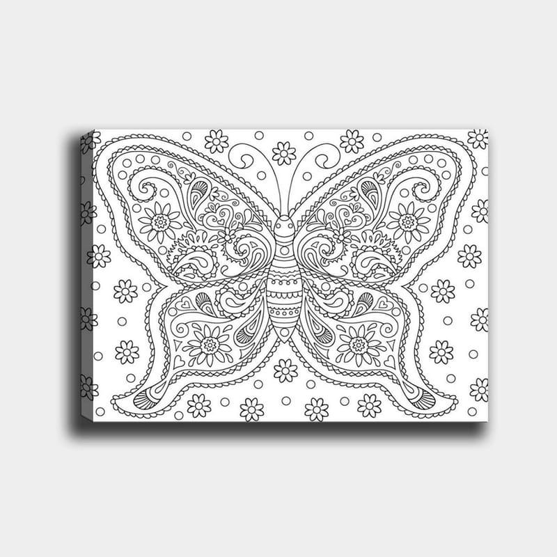 Dekorativ Canvasbilde 30x40 cm - Hvit|Svart - Innredning - Bilder & kunst - Lerretsbilder