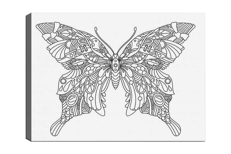 Dekorativ Canvasbilde 30x40 cm, Hvit|Svart