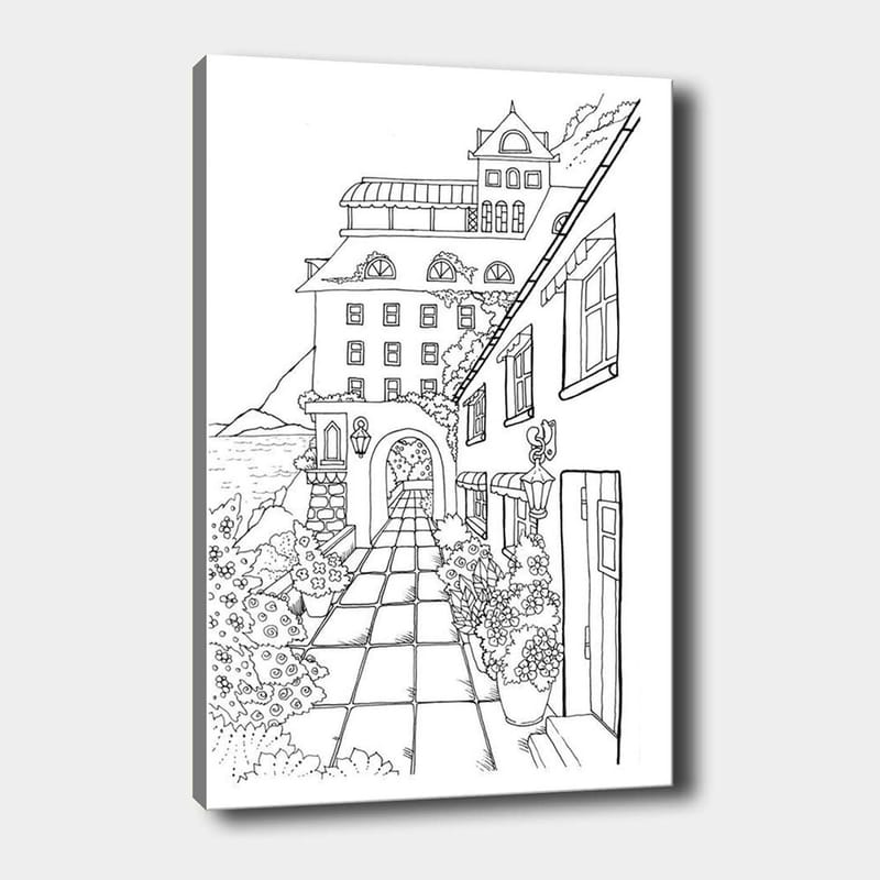 Dekorativ Canvasbilde 30x40 cm - Hvit|Svart - Innredning - Bilder & kunst - Lerretsbilder