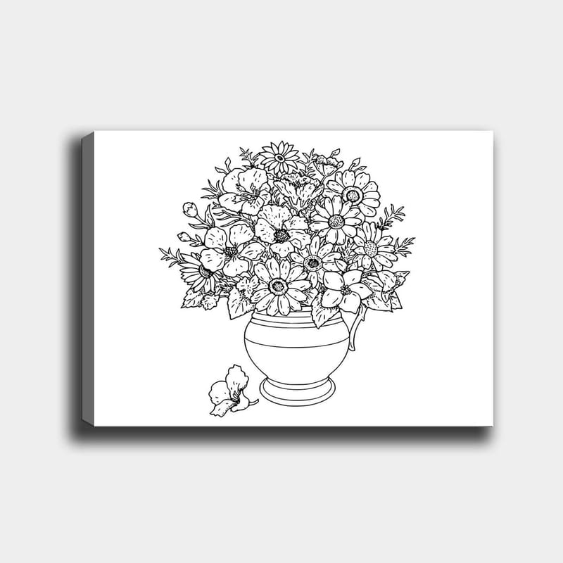 Dekorativ Canvasbilde 30x40 cm - Hvit|Svart - Innredning - Bilder & kunst - Lerretsbilder