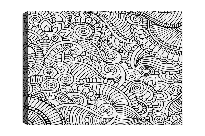 Dekorativ Canvasbilde 30x40 cm, Hvit|Svart