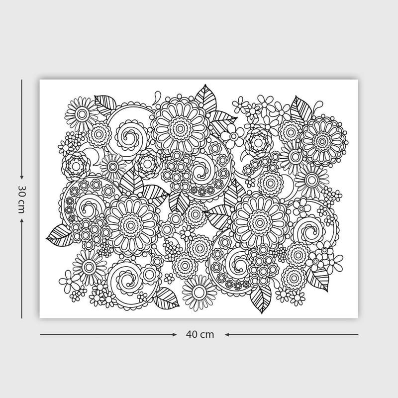 Dekorativ Canvasbilde 30x40 cm, Hvit|Svart