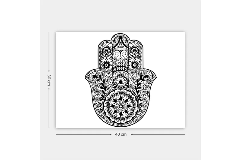 Dekorativ Canvasbilde 30x40 cm - Hvit|Svart - Innredning - Bilder & kunst - Lerretsbilder