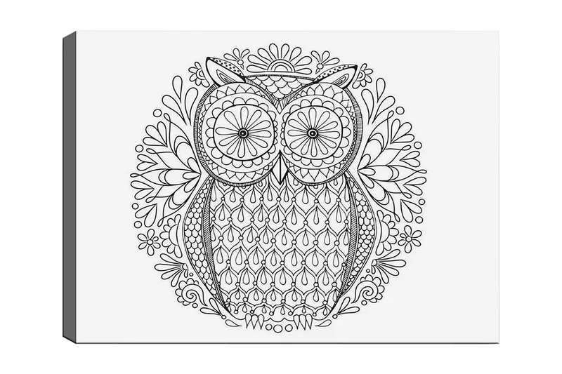 Dekorativ Canvasbilde 30x40 cm, Hvit|Svart