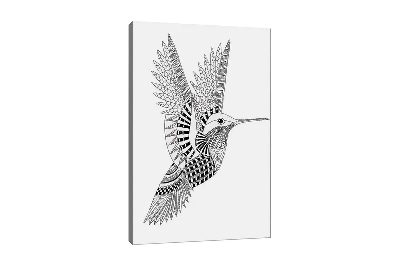 Dekorativ Canvasbilde 30x40 cm, Hvit|Svart