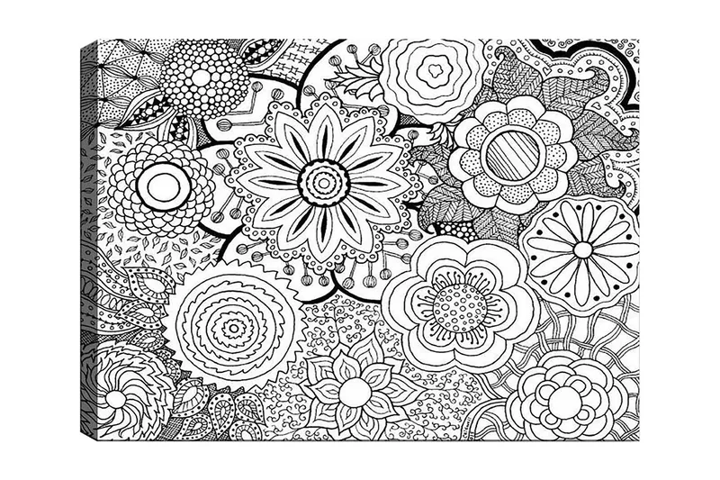 Dekorativ Canvasbilde 30x40 cm, Hvit|Svart