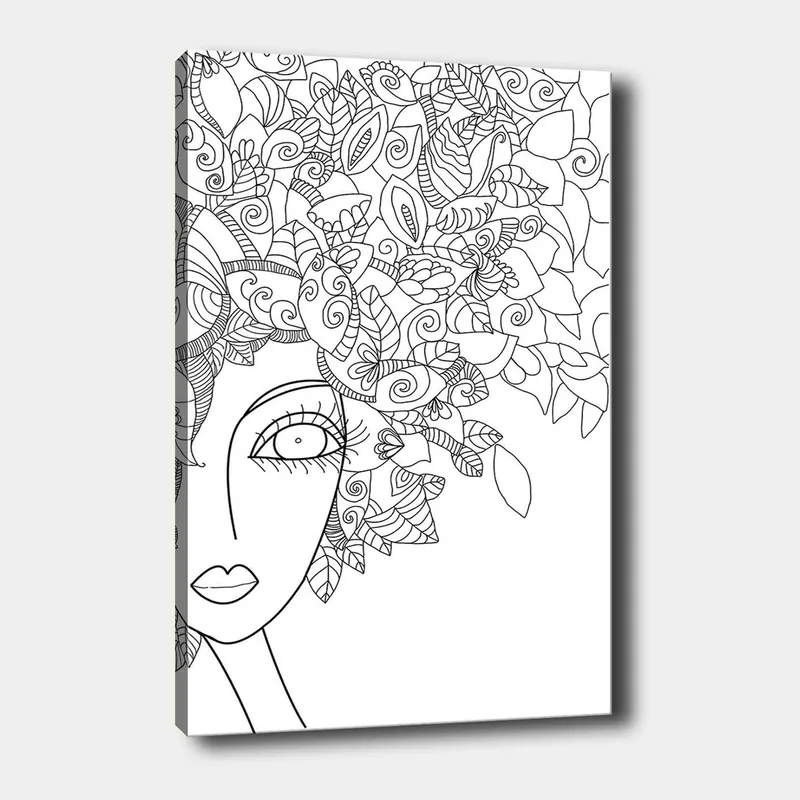 Dekorativ Canvasbilde 30x40 cm - Hvit|Svart - Innredning - Bilder & kunst - Lerretsbilder