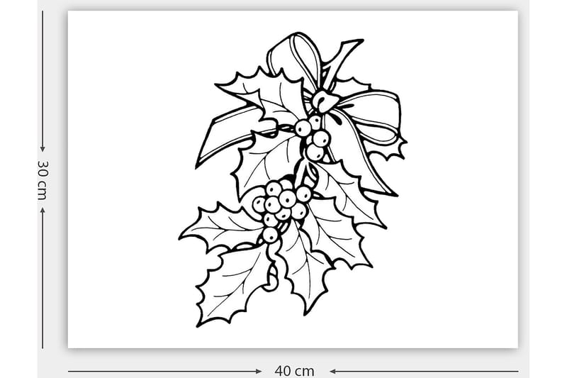 Dekorativ Canvasbilde 30x40 cm - Hvit|Svart - Innredning - Bilder & kunst - Lerretsbilder
