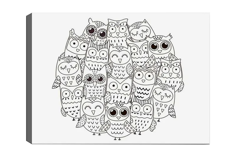 Dekorativ Canvasbilde 30x40 cm, Hvit|Svart