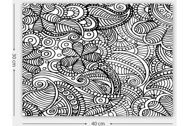 Dekorativ Canvasbilde 30x40 cm - Hvit|Svart - Innredning - Bilder & kunst - Lerretsbilder