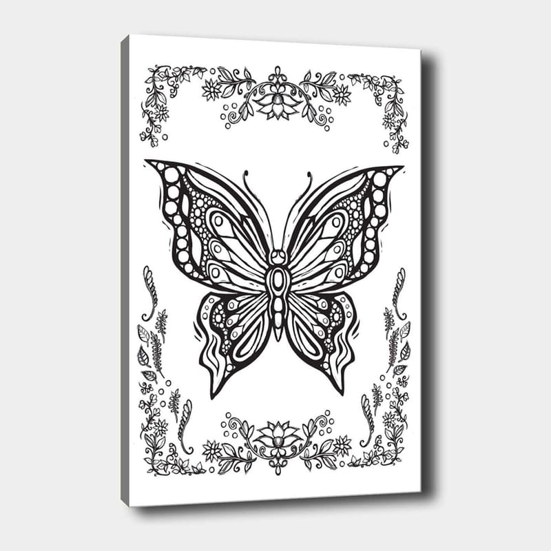 Dekorativ Canvasbilde 30x40 cm - Hvit|Svart - Innredning - Bilder & kunst - Lerretsbilder