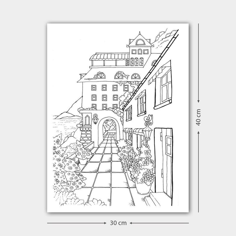 Dekorativ Canvasbilde 30x40 cm - Hvit|Svart - Innredning - Bilder & kunst - Lerretsbilder