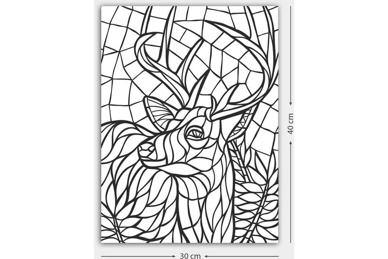 Dekorativ Canvasbilde 30x40 cm - Hvit|Svart - Innredning - Bilder & kunst - Lerretsbilder