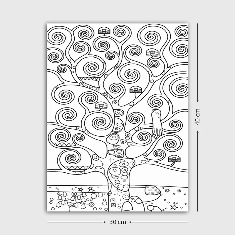 Dekorativ Canvasbilde 30x40 cm, Hvit|Svart