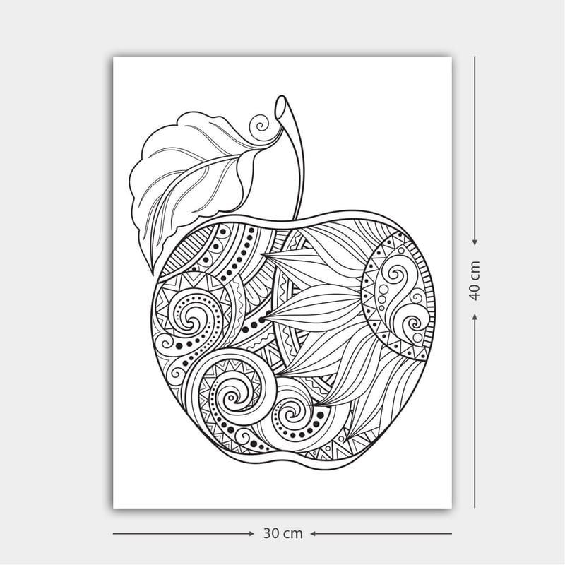 Dekorativ Canvasbilde 30x40 cm, Hvit|Svart