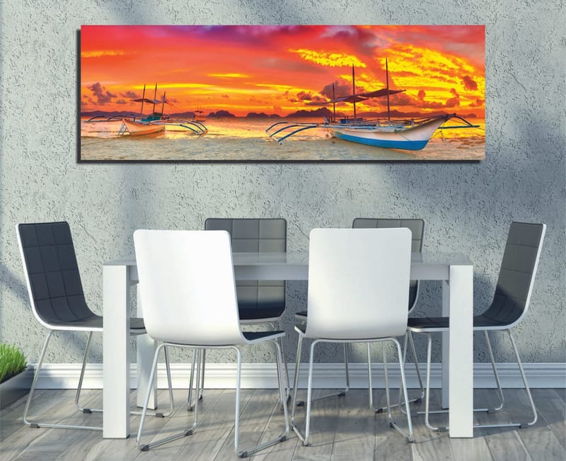 Dekorativ Canvasbilde 30x80 cm, Flerfarget