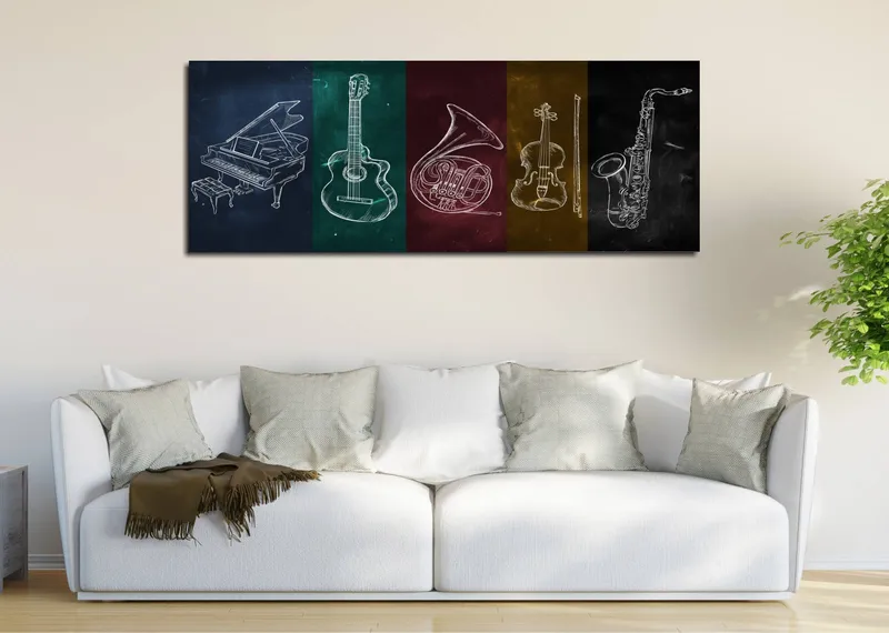 Dekorativ Canvasbilde 30x80 cm, Flerfarget