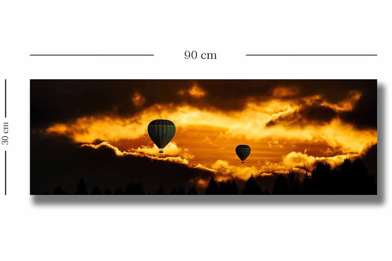 Dekorativ Canvasbilde 30x90 cm - Flerfarget - Innredning - Bilder & kunst - Lerretsbilder