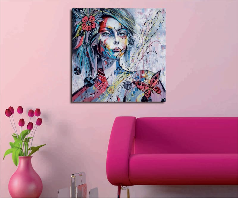 Dekorativ Canvasbilde 45x45 cm - Flerfarget - Innredning - Bilder & kunst - Lerretsbilder