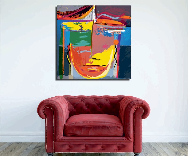 Dekorativ Canvasbilde 45x45 cm - Flerfarget - Innredning - Bilder & kunst - Lerretsbilder