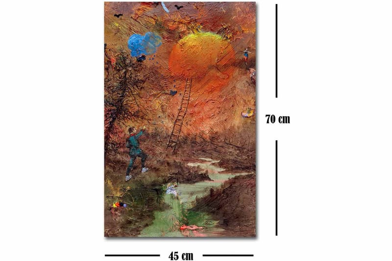 Dekorativ Canvasbilde 45x70 cm - Flerfarget - Innredning - Bilder & kunst - Lerretsbilder