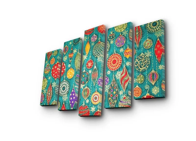 Dekorativ Canvasbilde 5-Deler 19x70 cm, Flerfarget