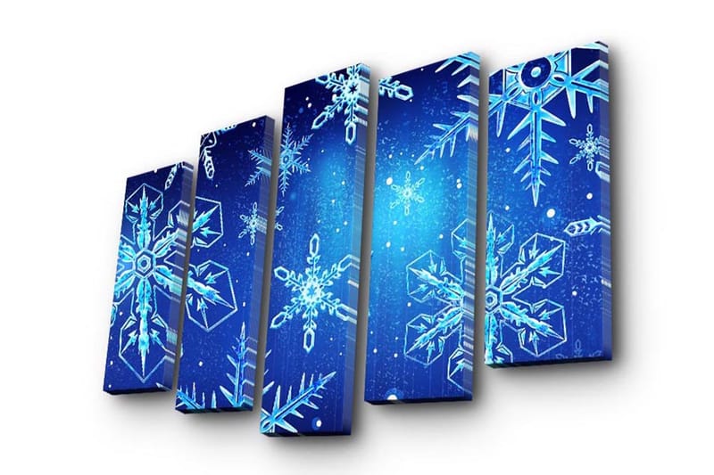 Dekorativ Canvasbilde 5-Deler 19x70 cm - Flerfarget - Innredning - Bilder & kunst - Lerretsbilder