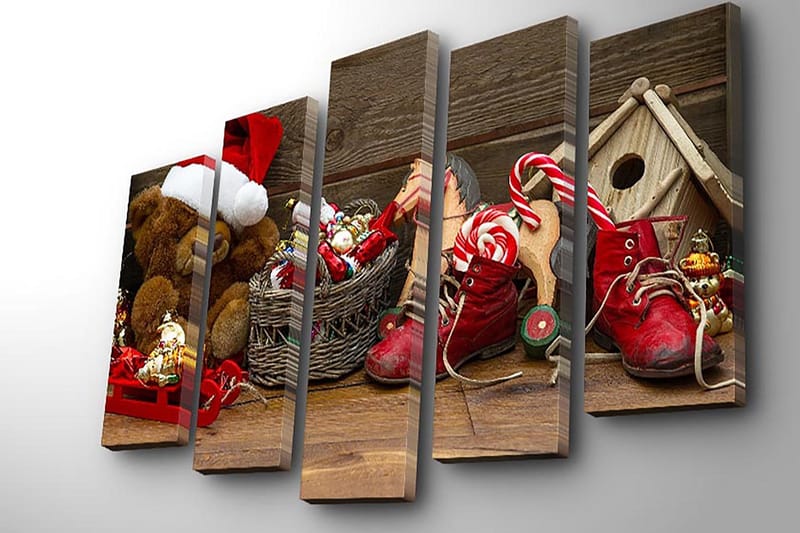 Dekorativ Canvasbilde 5-Deler 19x70 cm - Flerfarget - Innredning - Bilder & kunst - Lerretsbilder